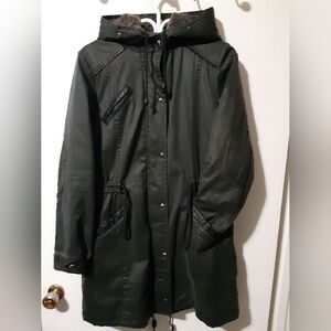 Hugo Boss - Boss Orange Thermore Insulated Winter Parka Faux Fur Hood Grey S